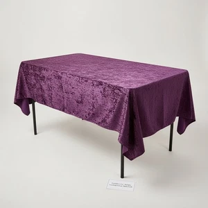 Velvet Tablecloth 60x102 Inch Rectangular Heavyweight Wedding Party Decor - Foto 1 di 9