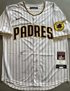 SAN DIEGO PADRES- LEO DE VRIES AUTOGRAPH PINSTRIPE JERSEY JSA CD81245 - Picture 1 of 3