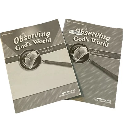 Abeka 6 Observing God's World Teacher Quiz Worksheet Test Answer Key Science - Image 1 of 4
