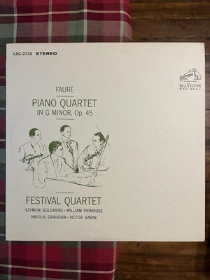 FAURE Piano Quartet  FESTIVAL QUARTET  RCA  LSC-2735  1S A1/!S B1 "I"  NM Tested - Image 1 of 4