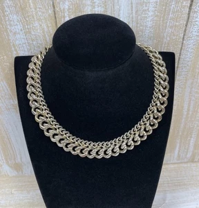 SPERRY Choker Statement 15" Halskette Double Chainlink Chunky Goldton Signiert - Bild 1 von 6