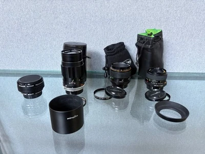 Minolta Lens lot- MC Rokkor x 50mm, MD Tele Rokkor QD 135mm, Rokkor x 28mm-3Xext - Image 1 of 4