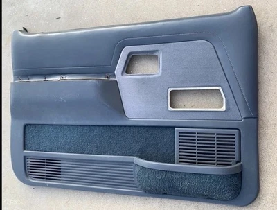 Door Panel 1989-1992 Ford Bronco II 2 Ranger  Driver / LH w Power Window Blue - Image 1 of 4