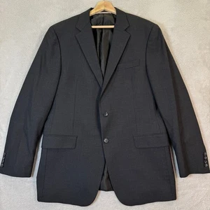 NEW Hickey Freeman Mens 43L Charcoal Gray Wool Milburn Suit Jacket Blazer USA - Picture 1 of 12