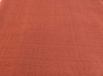 Vintage 80s Terracotta Brown Fabric Panel 34" x 54" Polyester Blend Textured Mat - Image 1 of 4