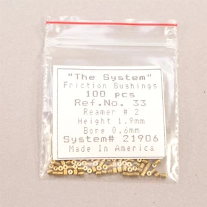 Brass Clock Bushings No. 33 The System Friction Bushings - 100 Count - XP43 - Picture 1 of 2
