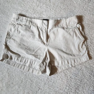 J. Crew Damengröße 8 cremeweiß Baumwolle Chino Shorts - Bild 1 von 8