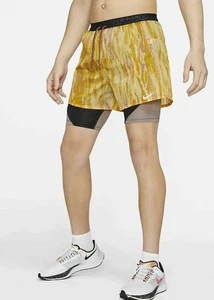 Nike Men’s Wild Run Flex Stride 2-in-1 Running Short Citron Pulse Sz XL Athletic - Picture 1 of 14