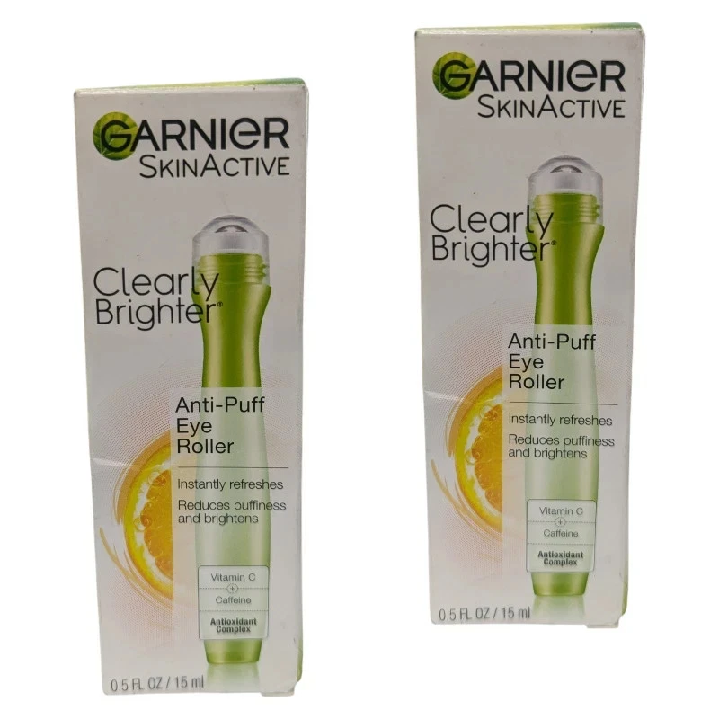 2 x Garnier SkinActive Clearly Brighter Anti-Puff Eye Roller 0.5 fl oz - Image 1 of 1