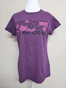 NWT ECI MOUNTAIN Women's T-Shirt Short Sleeve Round Neck Plum Color.Size XL - Picture 1 of 15