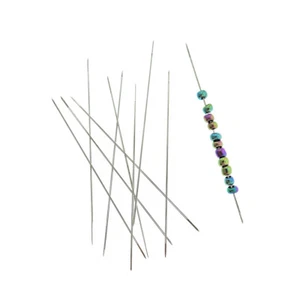 2 Collapsible Big Eye Beading Needles - 57mm x 0.3mm - TL037 - Picture 1 of 2