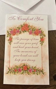 Sympathy - To Comfort You Time Of Sorrow 5”x7.75" Stockwell Greeting Card - Picture 1 of 13