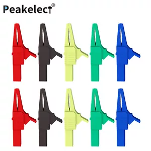 10PCS Heavy Duty Alligator Clip Insulated Crocodile Clip with 4mm Banana Socket - Picture 1 of 9