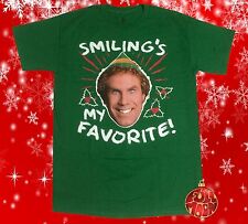 New Elf Movie Smiling's My Favorite Will Ferrell Mens Vintage T-Shirt