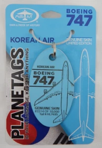 Korean Air Boeing 747 Planetag Motoart Skin Keychain Rare HL7495 #3514/10000 - Picture 1 of 3