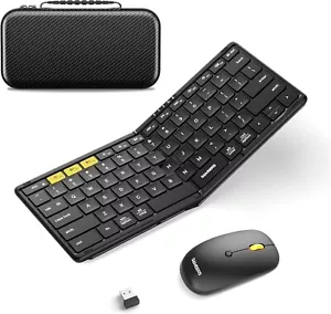 Foldable Keyboard & Mouse – Portable, Full-Size, Multi-Device Combo - NIB - Picture 1 of 9