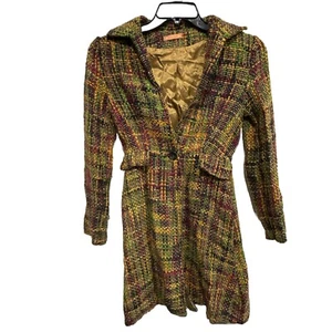 Beau Bois Anthropologie Coat Womens Small Colorful Lined Vintage Style - Picture 1 of 6