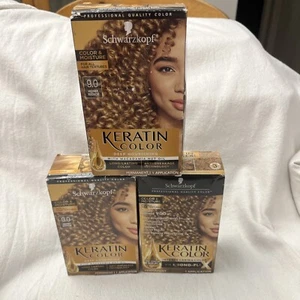 Lot 3 Schwarzkopf Profesional Quality Keratin Color 9.00 Honey Blonde Hair Dye * - Picture 1 of 4