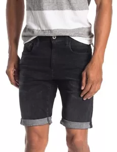 $170 Authentic G-STAR RAW Men's Slim Aged Grey Cuffed Denim Shorts Jeans - Picture 1 of 9