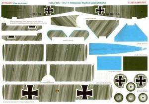 Aviattic Decals 1/32 FOKKER Dr.I TRIPLANE 114/17 Manfred von Richtofen - Picture 1 of 2