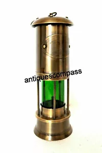 12" Miner Oil Lamp Lantern Antique Finish Marine Brass Collectible Maritime Item - Picture 1 of 10