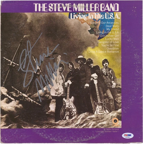 Steve Miller Autographed Living in the U.S.A. Album PSA Cover
