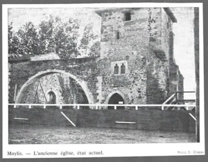 1970 -- MAYLIS ( 40 ) L ANCIENNE EGLISE ETAT EN 1970 . 4C090 - Picture 1 of 1