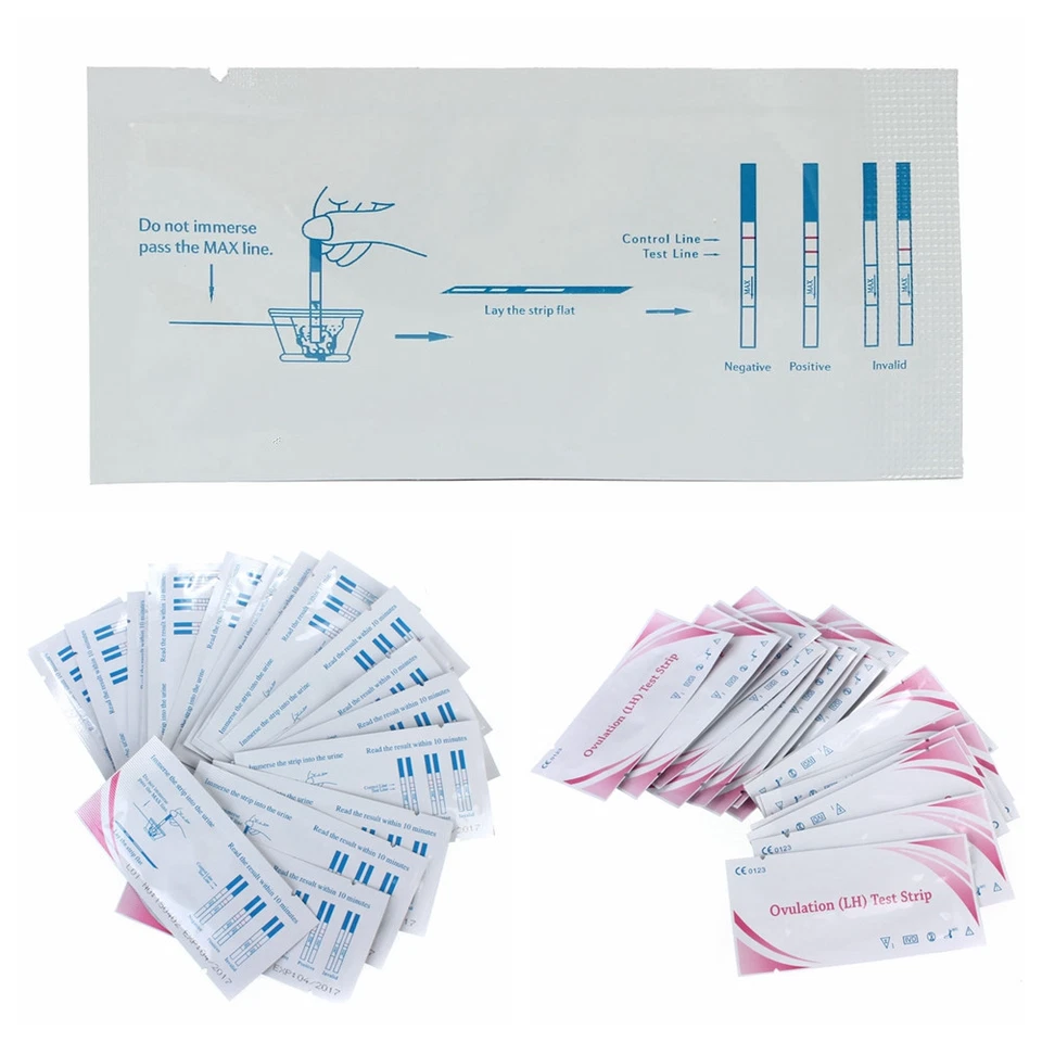 60 Ovulation Fertility Predictor + 20 Early Pregnancy Test Strips Home Private - Image 1 of 4