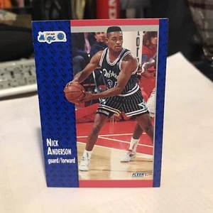 1991-92 Fleer Orlando Magic Basketball Card #143 Nick Anderson - Bild 1 von 3