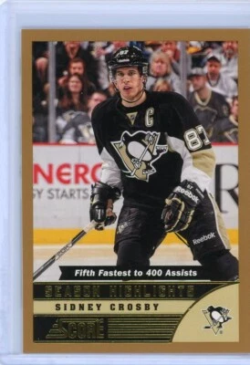 2013-14 Score Season Highlights Gold #589 SIDNEY CROSBY Penguins - Image 1 of 2