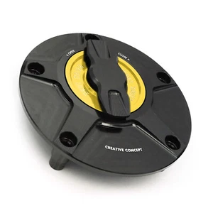 Gold CNC Keyless Fuel Gas Tank Cap For Ducati SuperSport 750 800 900 All Year - Picture 1 of 6