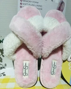 Jessica Simpson Women's  Soft Plush Slide-On Memory Foam Slipper XL (9-10) 🌸💎 - Picture 1 of 9