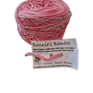 Bonnie's Bamboo Farmhouse Yarns 200 Yds 100% Bamboo USA Kettle Dyed Desert Bloom - Picture 1 of 6
