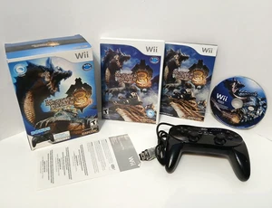 Monster Hunter 3 Tri Nintendo Wii Bundle w/ Classic Controller Pro & Game! BOXED - Picture 1 of 15
