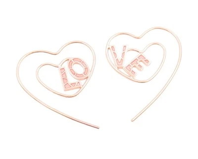 Pendientes vintage de plata de ley 925 enchapados en oro rosa cuerdas corazón amor EG13763 Foto 1 de 4
