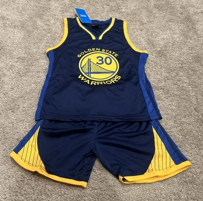 Steph Curry Warriors Youth M Jersey & Shorts Set