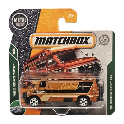 Tarjeta corta Matchbox 1995 Custom Chevy Van 65 aniversario  Foto 1 de 4