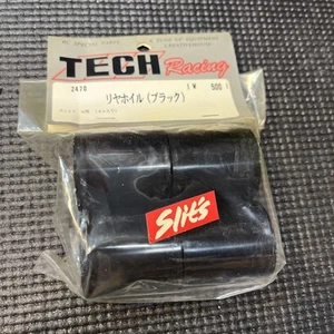 Vintage Tech Racing Black Rear Wheels Team Associated RC12L RC12LS 1/12 Pan Car - Picture 1 of 3