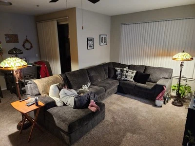 Brown couch sofa in great conditions - Image 1 of 3