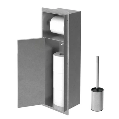 LUXEBATH WC-Modul Unterputz Edelstahl Einbauschrank befliesbar 200x600 mm mit Stauraum