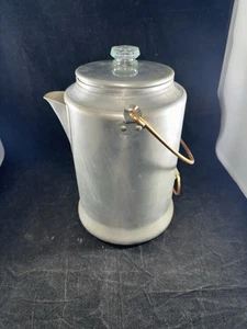 Comet 20 Cup Aluminum "Stone Lodge" Camping Coffee Pot Stovetop Percolator USA - Picture 1 of 14