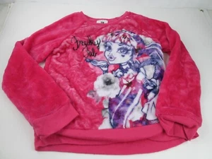 Monster High Girls Medium 7/8 Long-sleeved Fleece Soft Shirt Pink - Picture 1 of 5