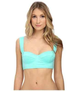 KATE SPADE GEORGICA BEACH BRALETTE UNDERWIRE BIKINI SWIM TOP POOL BLUE LARGE NEW - Picture 1 of 4
