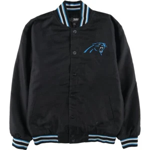 TEAM APPAREL NFL Carolina Panthers Back Embroidery Varsity Jacket Award Jack... - Picture 1 of 13