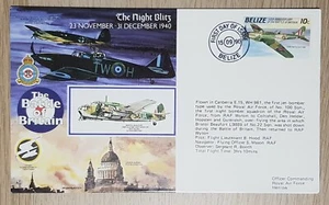 Belize: Battle of Britain Night Blitz flown cover; 10c Fairey Battle stamp - Foto 1 di 6
