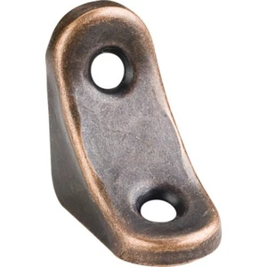 One Antique Copper 1-3/8 Inch Church Pew Angled Corner Bracket Kitchen Cabinet - Picture 1 of 1
