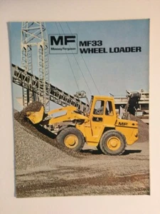Massey-Ferguson MF 33 Front-End Wheel Loader Tractor Brochure 8 pg Orig. MINT 75 - Picture 1 of 2