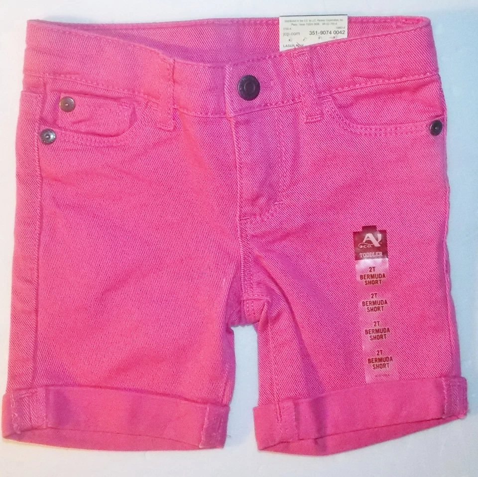 Pantalones Cortos de Jean Arizona Jeans Co Niñas Pequeñas Rosa o Azul Tallas 2T o 4T Nuevos con Etiquetas Foto 1 de 1