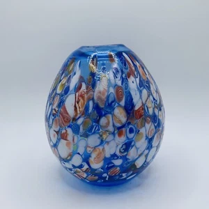 MCM Vintage Murano Kunstglas ovale Vase 4 1/2" hoch - Bild 1 von 9