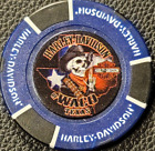HD OF WACO ~ TEXAS ""Pistle Pete"" blau/schwarz Vollfarbe Harley Davidson Poker Chip